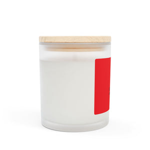 Scarlett and Black Frosted Glass Candle – Luxury Scented Home Fragrance