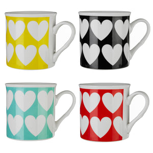 The Scarlett Heart Mug - set of four