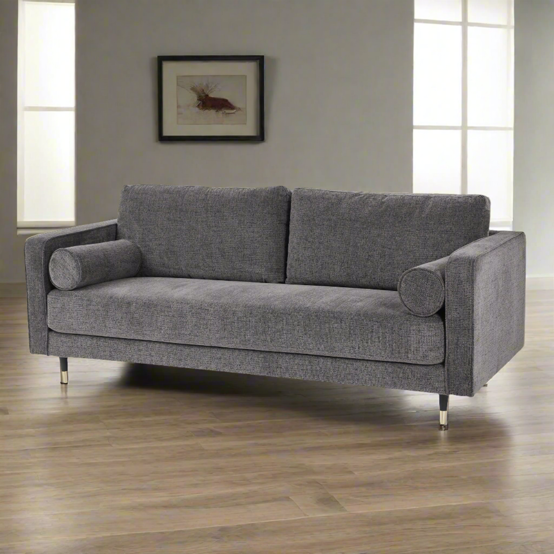 The Hampstead Grey Velvet Sofa