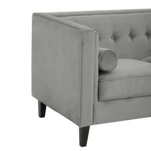 The Scarlett Grey Velvet Sofa