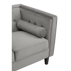 The Scarlett Grey Velvet Sofa