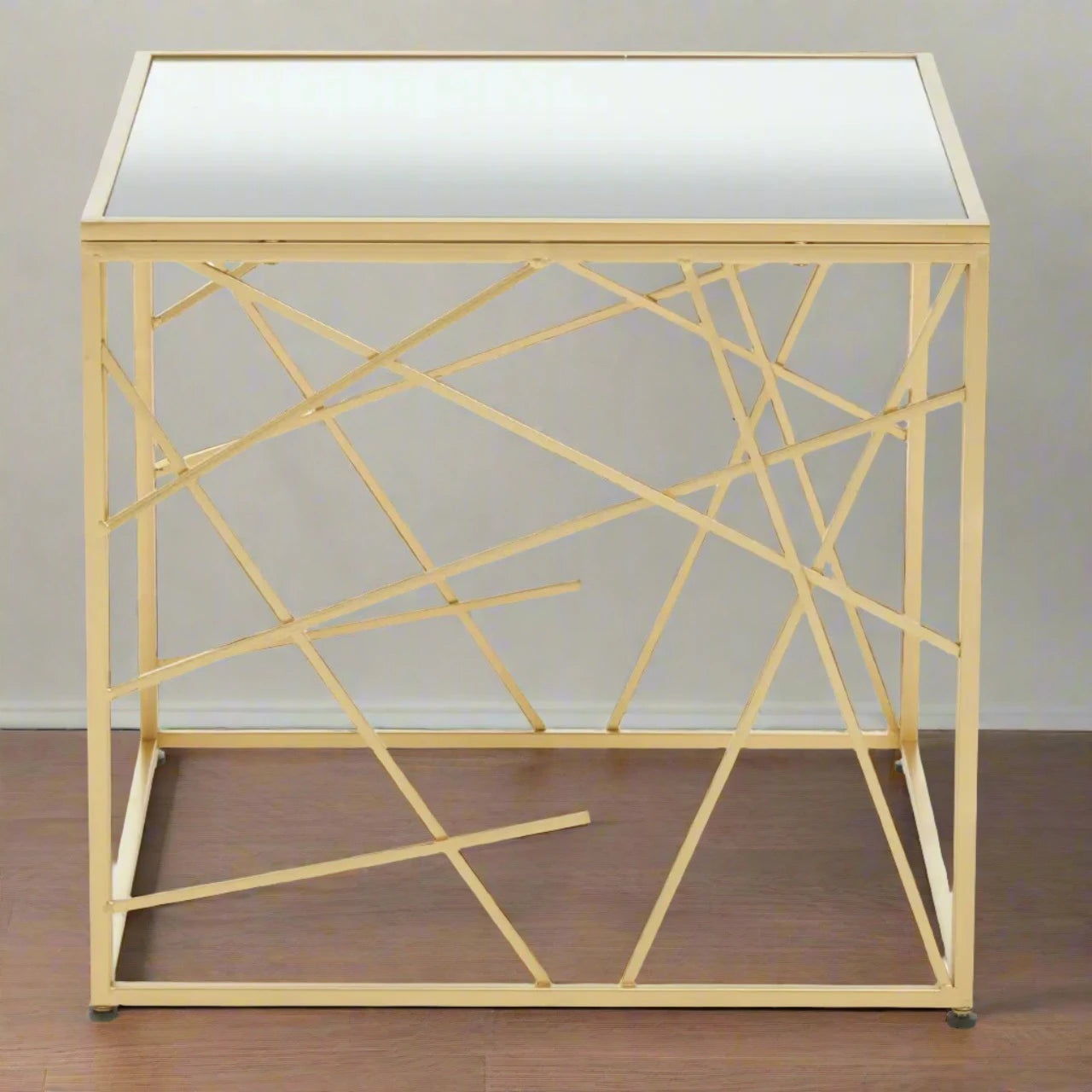 The Gold Asymmetrical Side Table.