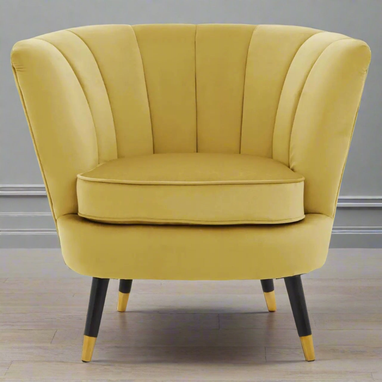 The Pistachio Velvet Daphne Art Deco Chair