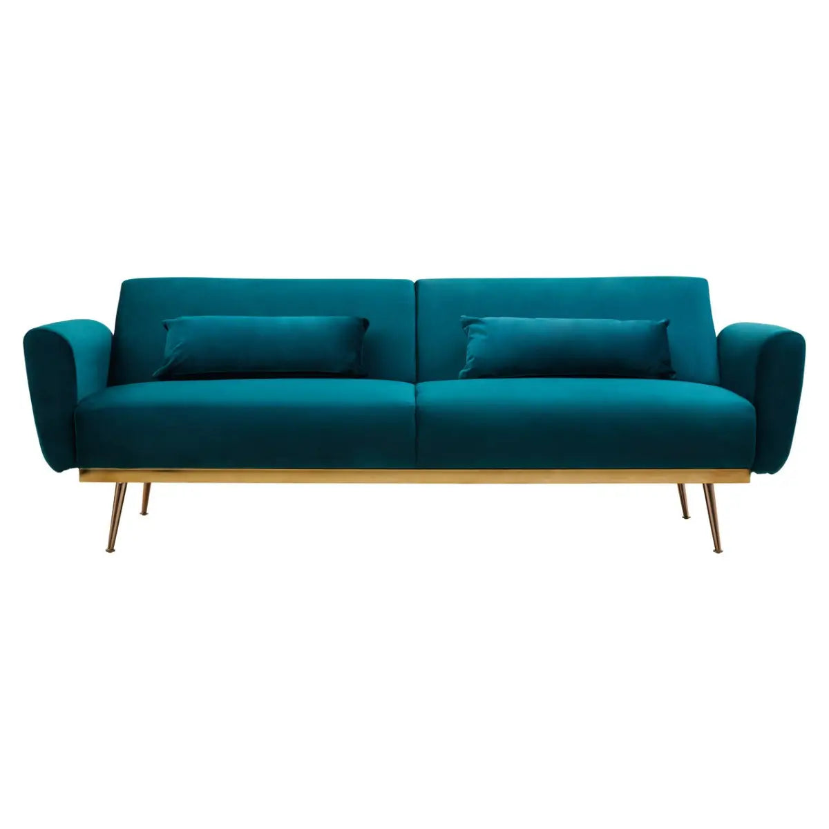 The Teal Green Velvet Sofa Bed