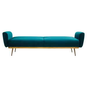 The Teal Green Velvet Sofa Bed