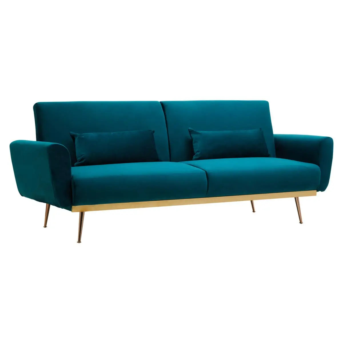 The Teal Green Velvet Sofa Bed