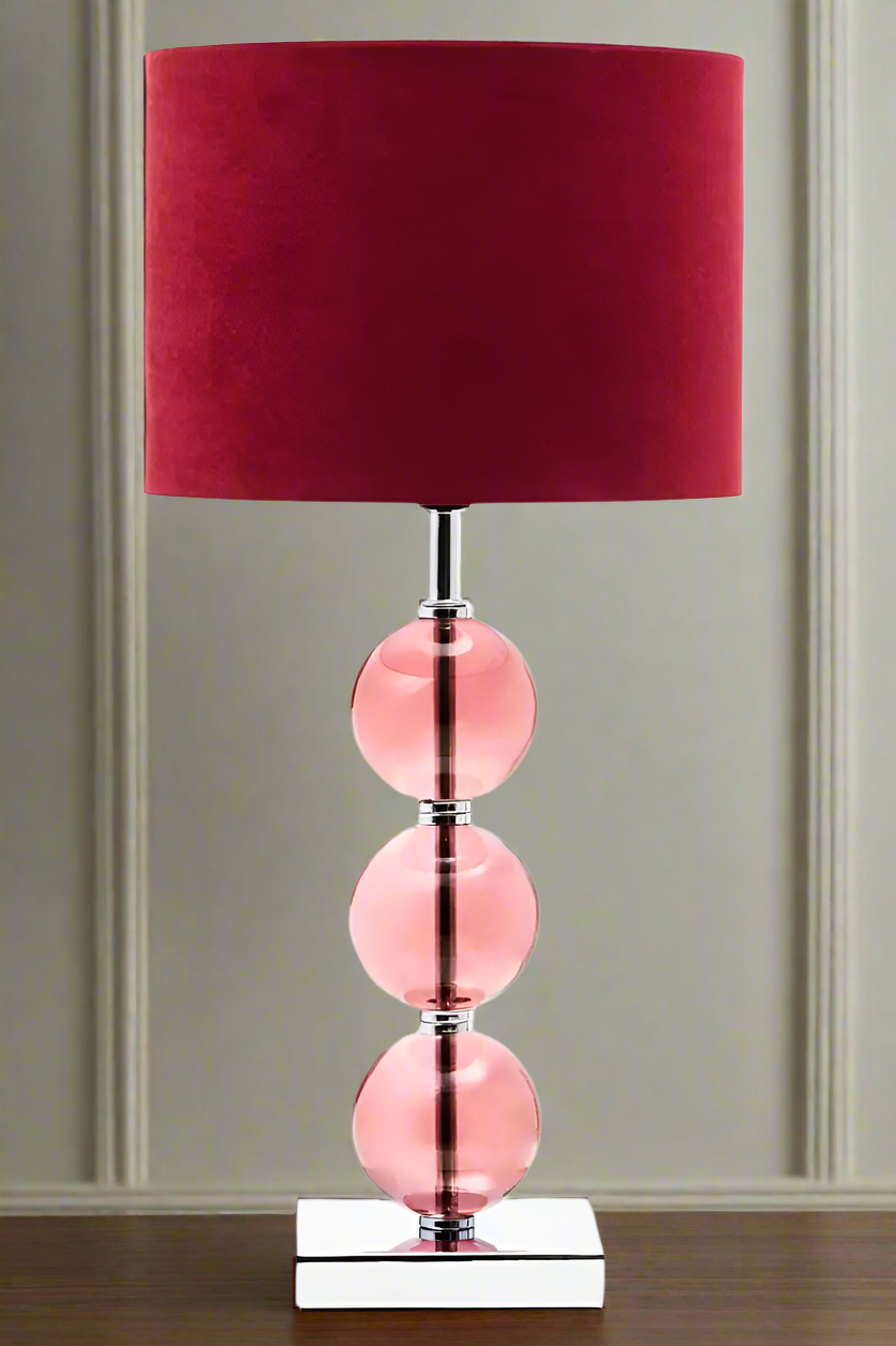 The Burgundy Orb Table Lamp