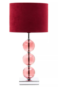 The Burgundy Orb Table Lamp