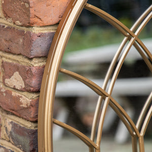 The Glastonbury Gold Outdoor Mirror