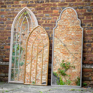 The Glastonbury Gold Outdoor Mirror