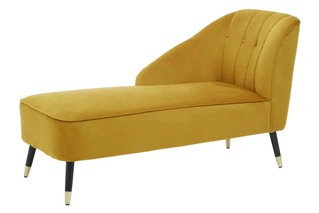 The Lady Dee Mustard Chaise Longue