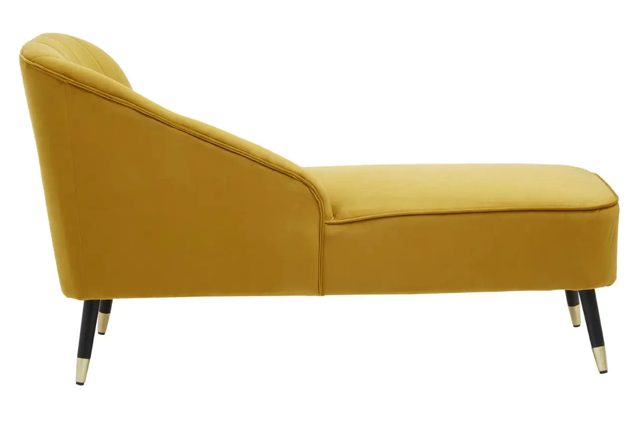 The Lady Dee Mustard Chaise Longue