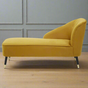 The Lady Dee Mustard Chaise Longue