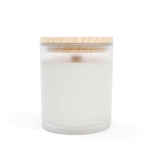Scarlett and Black Frosted Glass Candle – Luxury Scented Home Fragrance