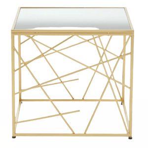 The Gold Asymmetrical Side Table.