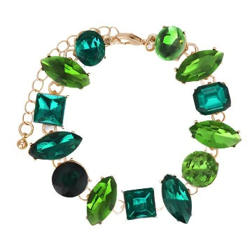 The Crystal Emerald Bracelet and Matching Emerald Crystal Drop Earrings (sold separately)