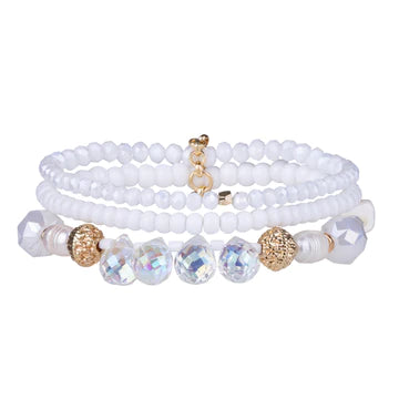 The Pearlescent Crystal and Stone Bracelet