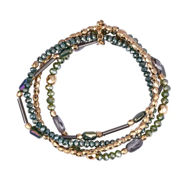 The Shades of Green Semi Precious Stone Bracelet