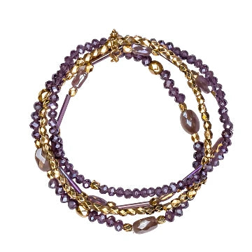 Amethyst semi precious stone bracelet