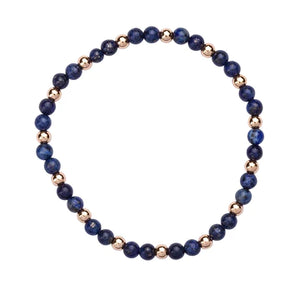 The Beautiful Gold and Lapis Semi Precious Stone Bracelet