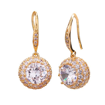 The Eliza Jane Gold Diamanté Drop Earrings