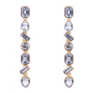 The Elizabeth Crystal and Gold Drop Earrings