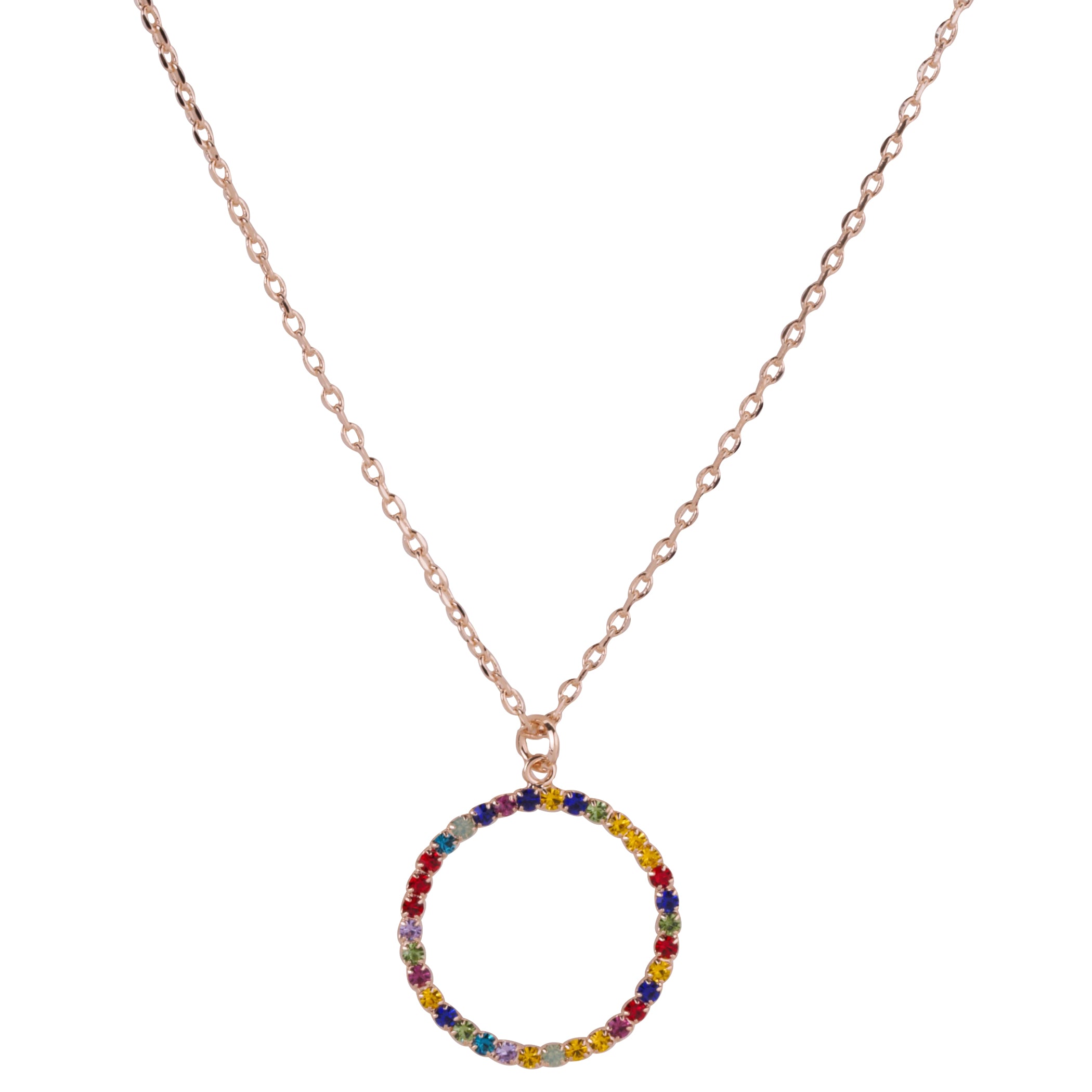 The JJ Rainbow Circle Necklace