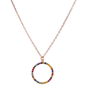 The JJ Rainbow Circle Necklace