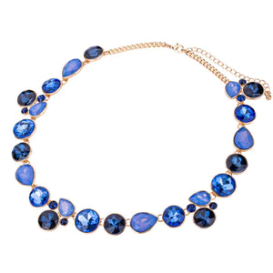 The Luxury Eliza Sapphire Blue Crystal Collar Necklace