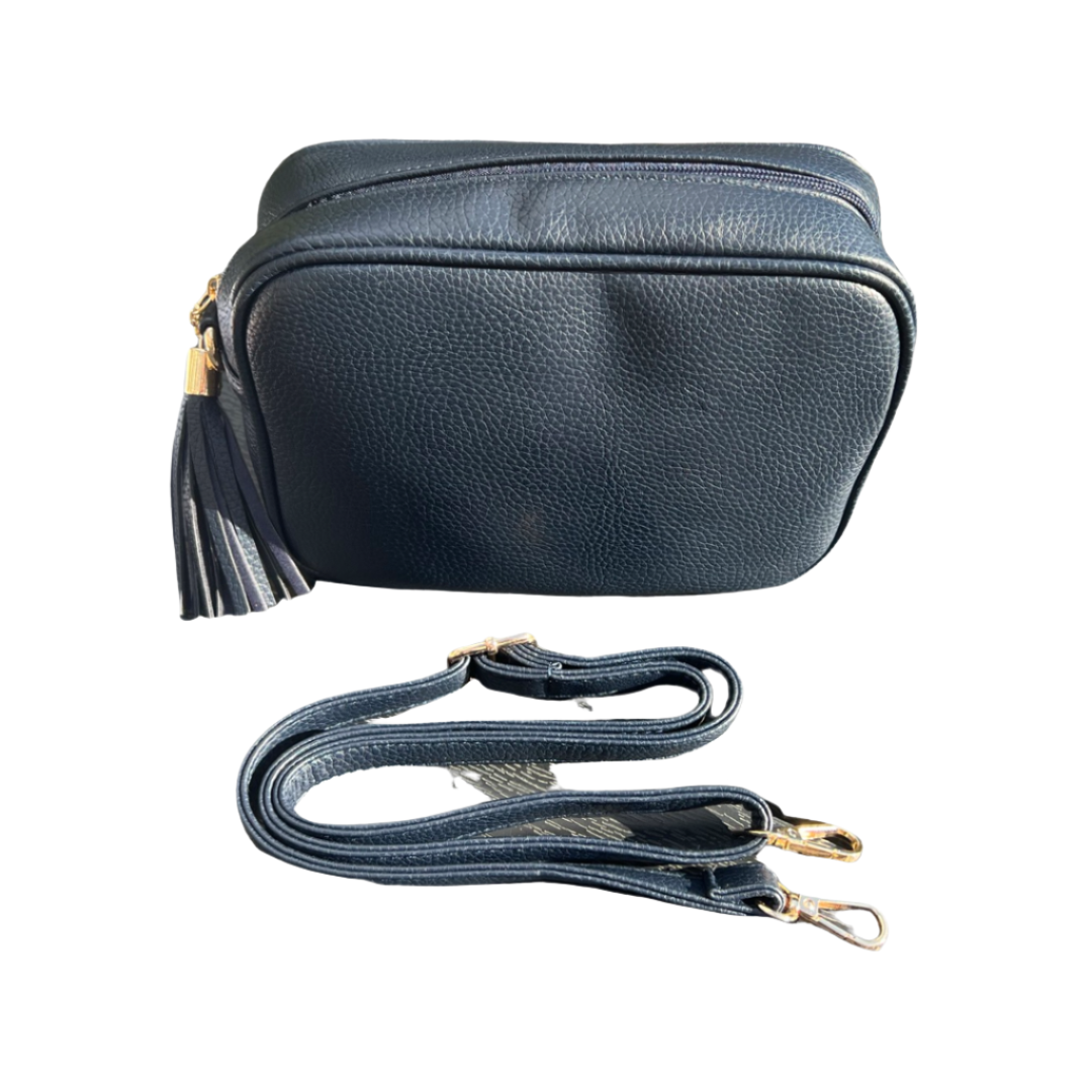 The Sloane Navy Handbag with Detachable Strap