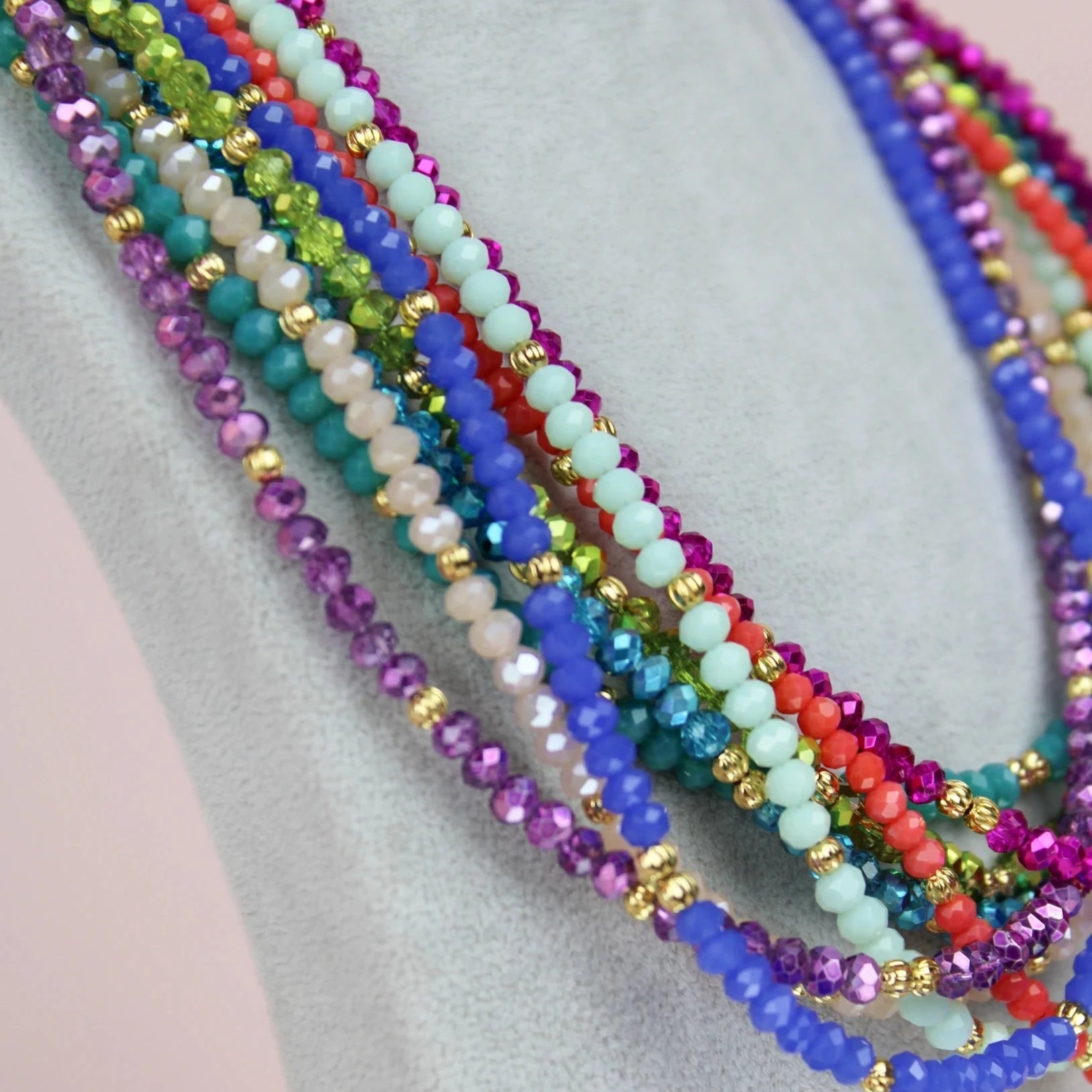 The Beaded Glass Necklace in Various Colours