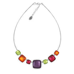 The Sherbet Multi-Coloured Tile Necklace