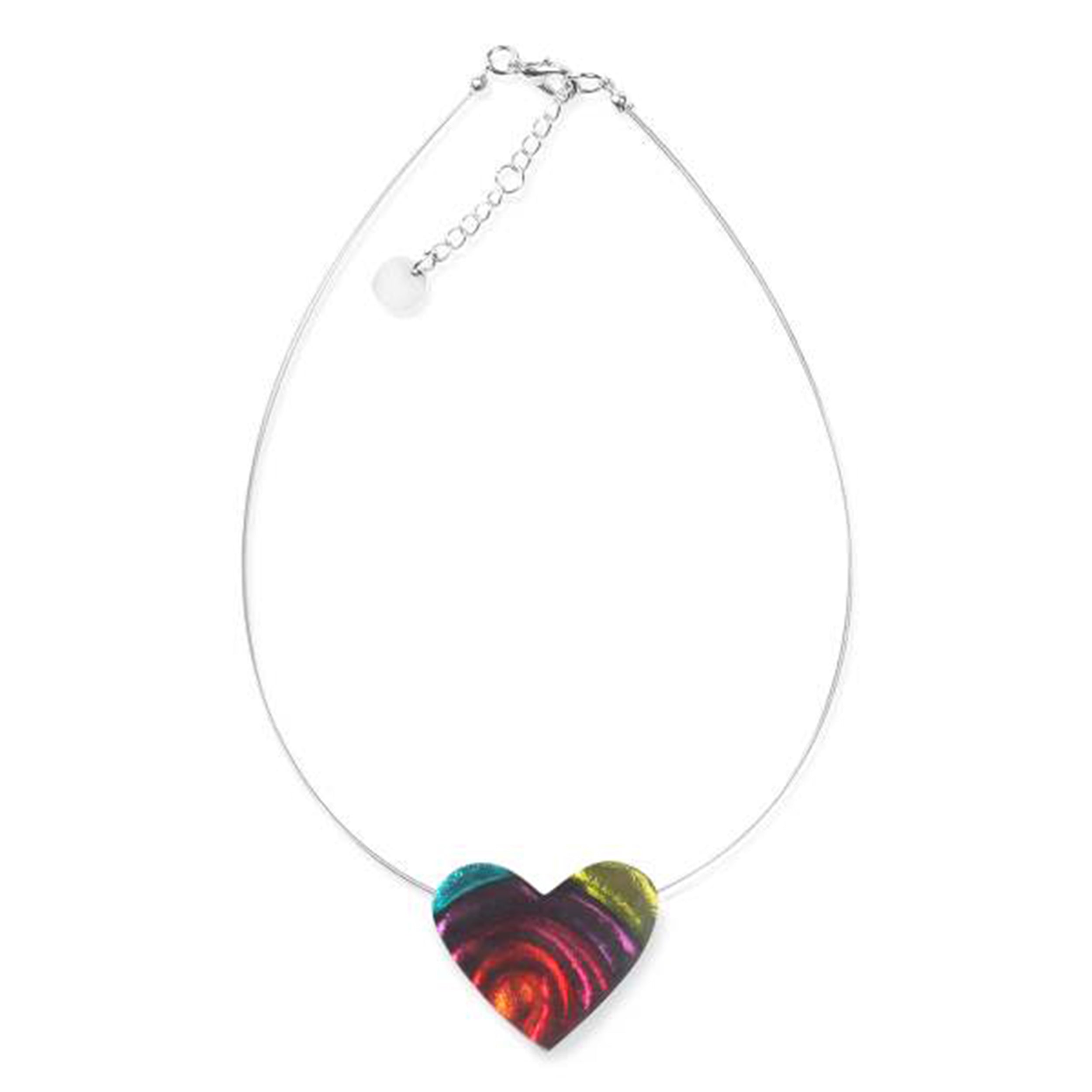 The Scarlett Heart Rainbow Multi-coloured Necklace